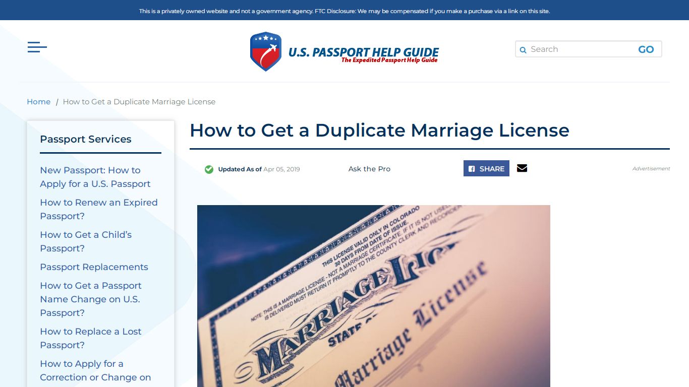 How to Get a Duplicate Marriage License - U.S. Passport Help Guide